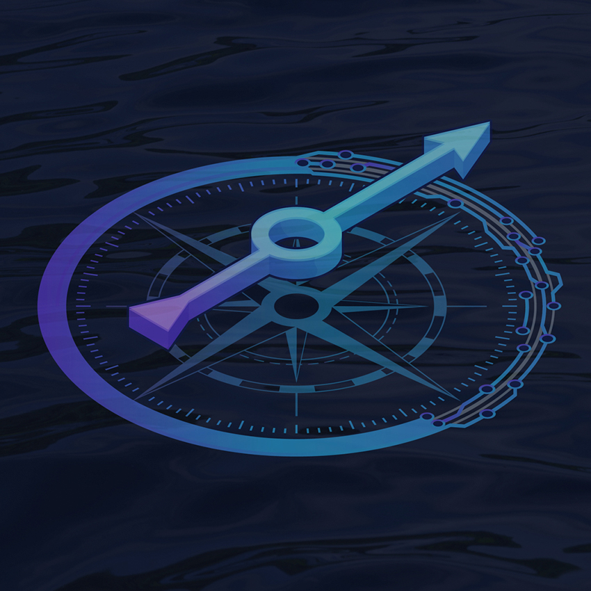 Stylized photo of compass.