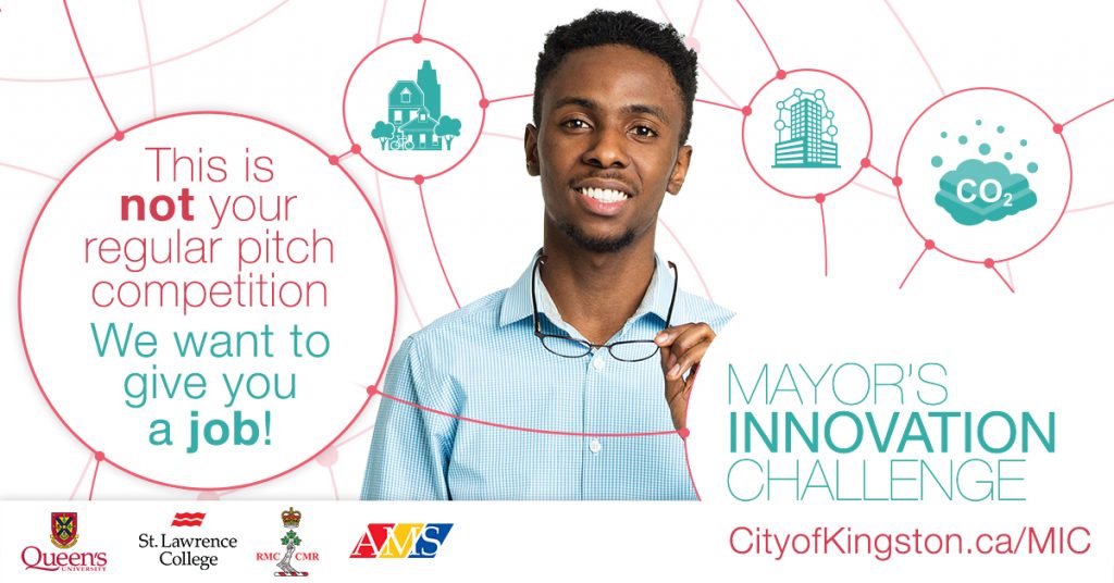 City of Kingston Mayor's Innovation Challenge promotional graphic.